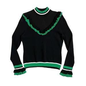 NEW MOELLEUX women's mock neck long sleeve sweater in black